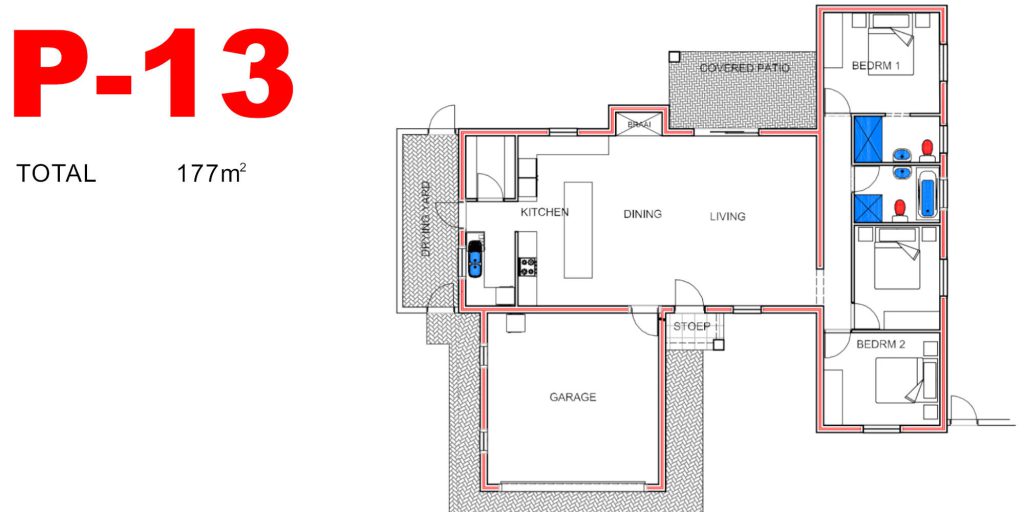 Ougat Bouers plan P13 Floor Plan